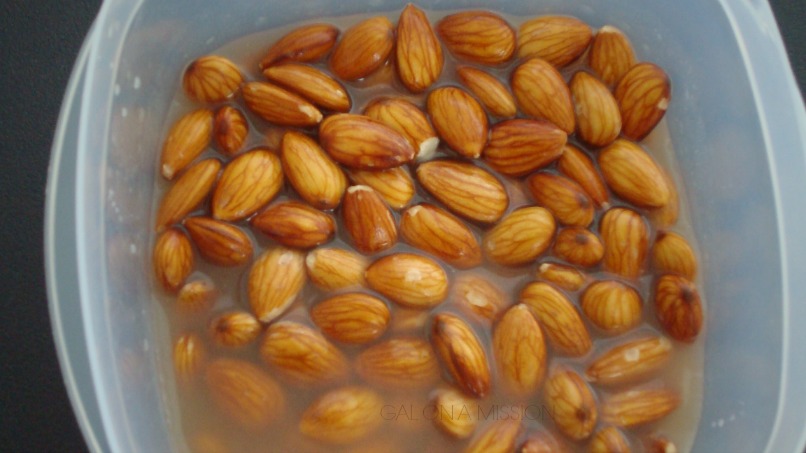 almonds soaking