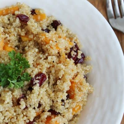 Quinoa Salad with Butternut Squash & Dried Cranberries