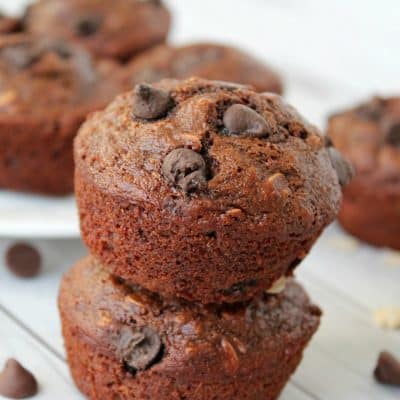 Skinny Oatmeal Chocolate Chip Muffins