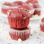 White Chocolate Red Velvet Muffins