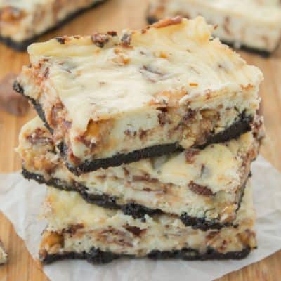 Snickers Cheesecake Bars on galonamission.com