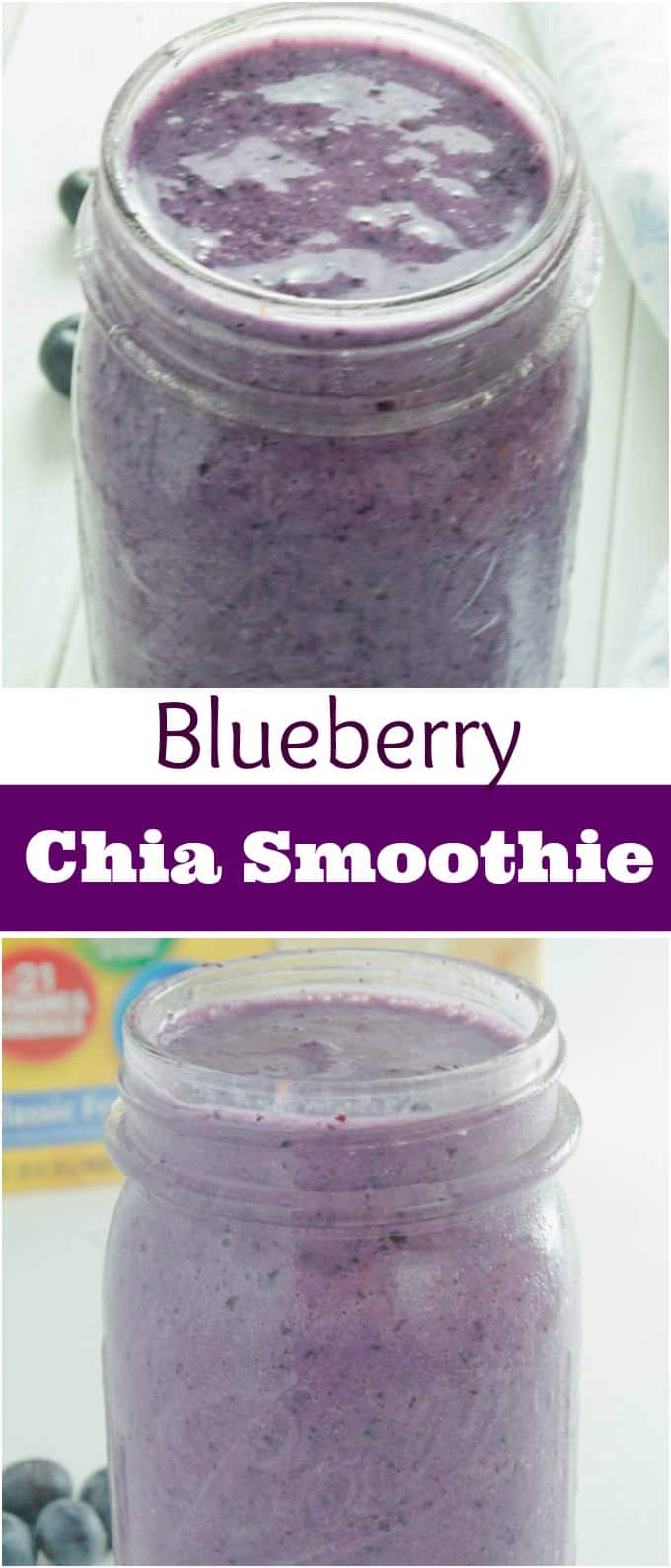 A quick and delicious Blueberry Chia Smoothie