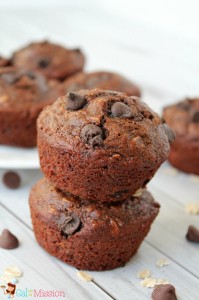 Skinny Oatmeal Chocolate Chip Muffins