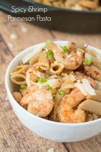 Spicy Parmesan Shrimp Pasta