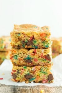 Thick and Chewy Funfetti Cake Mix Cookie Bars