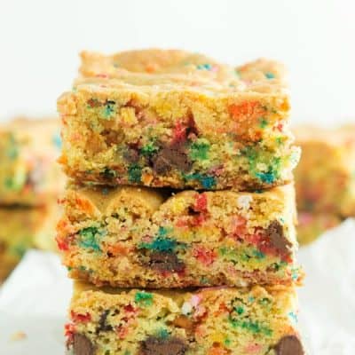 Thick and Chewy Funfetti Cake Mix Cookie Bars