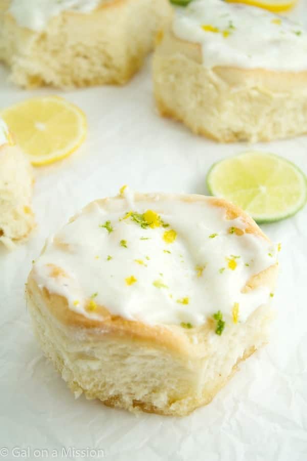 Lemon-Lime Sweet Rolls that are super-fluffy and delicious!