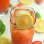 Refreshing Strawberry Basil Lemonade! You'll be making it all the time!