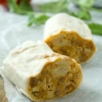 Cheesy Sausage Freezer Breakfast Burritos from @galmission #freezermeals #burritos #breakfast