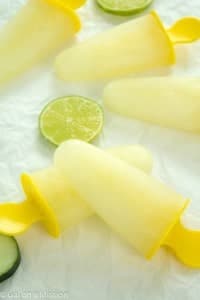 Refreshing Coconut Cucumber Limeade Ice Pops