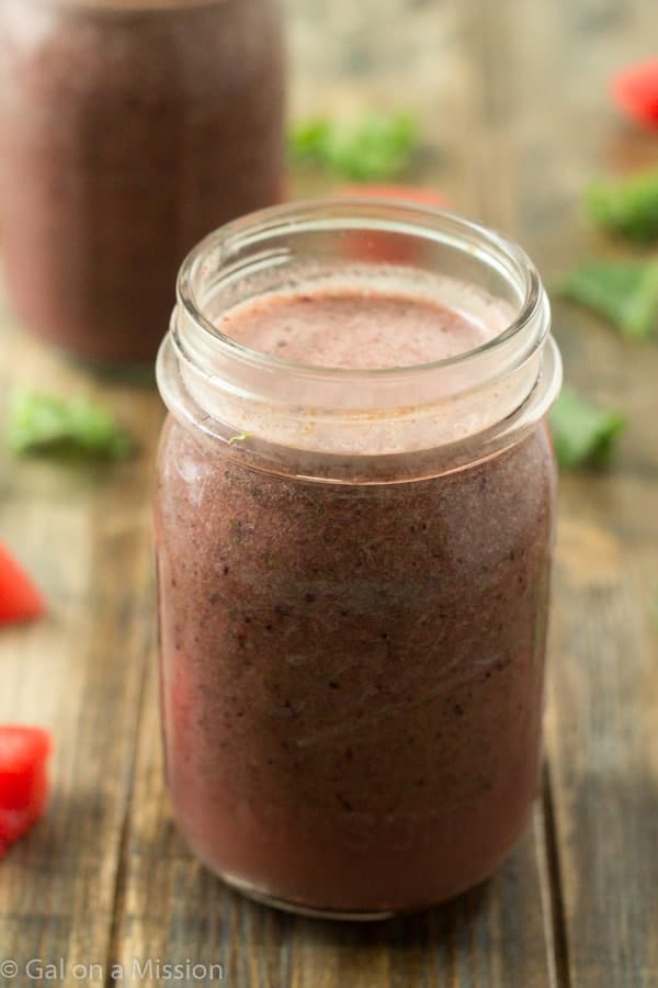 Watermelon Berry Kale Smoothie Gal on a Mission