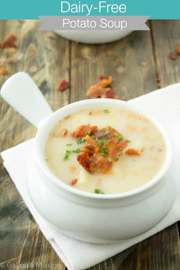 Dairy-Free Potato Soup from @galmission #dairyfree #soup