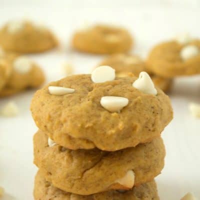 White Chocolate Chip Pumpkin Cookies from @galmission