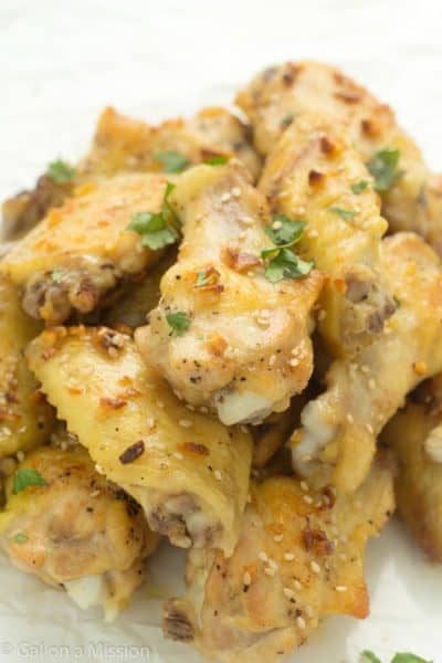 The Best Butter and Garlic Chicken Wings - Gal on a Mission