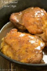 Mouthwatering Maple-Mustard Chicken Thighs Recipe via @galmission