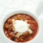 A mouthwatering shredded beef chili recipe that is so easy to make and absolutely delicious! Perfect for the cooler weather, so comforting!