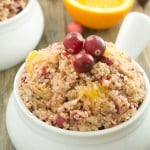 A refreshing and delicious cranberry orange quinoa salad. Perfect for any Fall occasion!