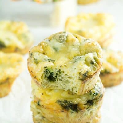 These cheesy breakfast egg muffins are delicious and can be made ahead of time! No need to worry about breakfast!