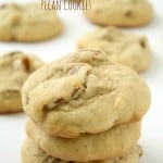 Soft-baked pecan cookie recipe that is perfect for the holidays or anytime of the year! We love to dip them into a tall glass of milk!