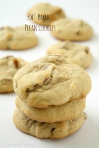 Soft-baked pecan cookie recipe that is perfect for the holidays or anytime of the year! We love to dip them into a tall glass of milk!