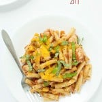 An incredible easy and delicious baked chicken ziti recipe that can be made in 30 minutes!