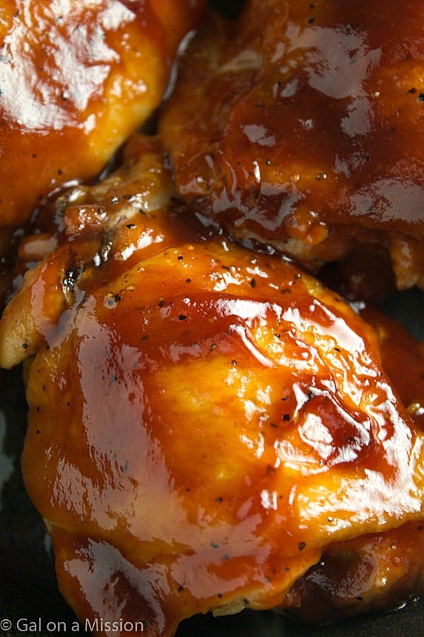 The juiciest and most flavorful baked bbq chicken thighs recipe!