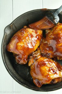 The juiciest and most flavorful baked bbq chicken thighs recipe!