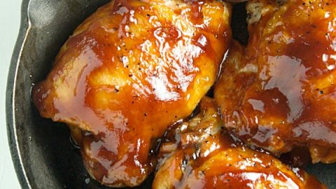 The juiciest and most flavorful baked bbq chicken thighs recipe!