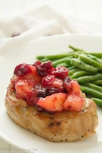 slow cooker apple-cranberry pork chop