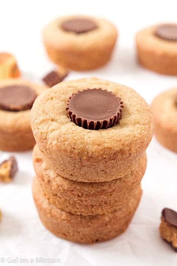 Peanut Butter Cup Cookies Recipe - Incredibly moist and easy to make cookies! Move on over peanut butter cookies and have a cookie cup instead!