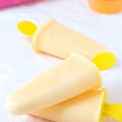 3-Ingredient Orange Creamsicle Ice Pops - Made with the simplest ingredients, but so tasty! The ultimate ice pop for children and adults!