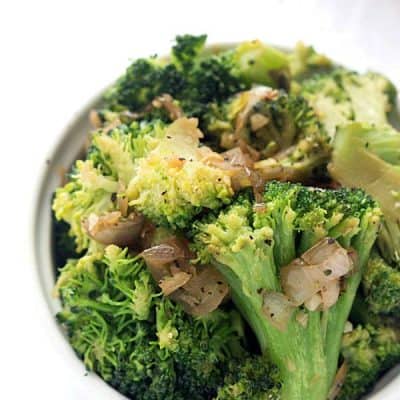 Broccoli with Caramelized Shallots - The perfect star to any main dish! A dish the entire family will devour!