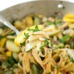 One-Pot Summer Vegetable Pasta is a light summer meal that can be whipped up in just 20-minutes!