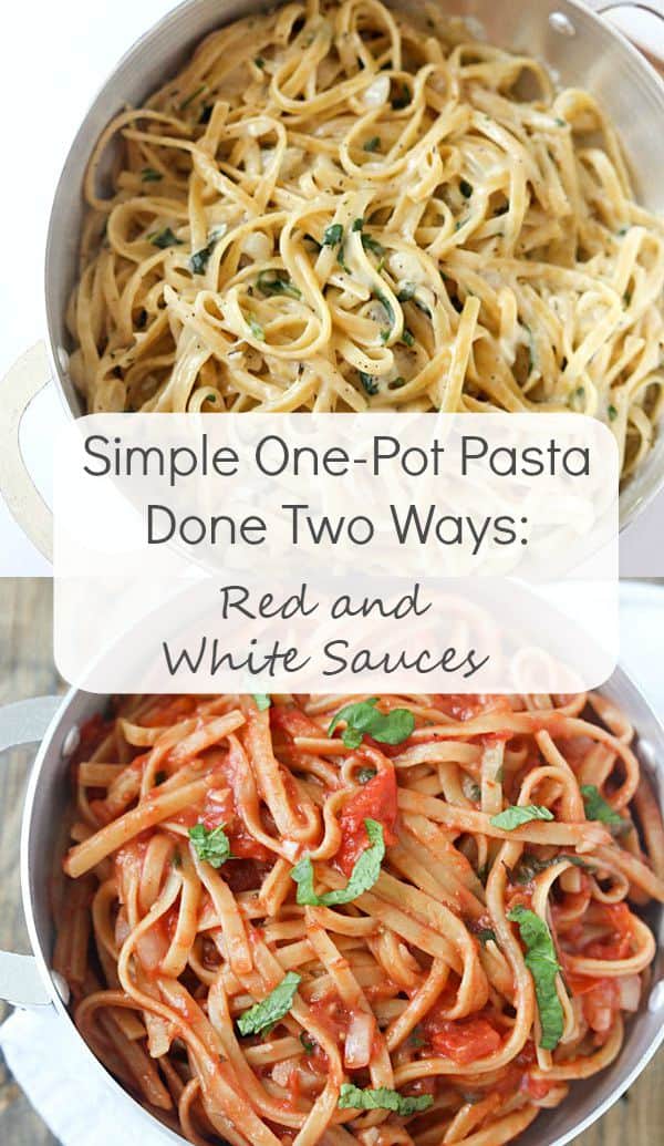 Red and white discount sauce pasta