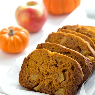 Apple Pumpkin Bread (No Yeast) - Moist and tender with the perfect pumpkin, pumpkin spice, and apple flavor! Made in no time without any yeast.