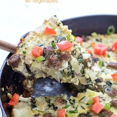 Easy Sausage Breakfast Casserole with Vegetables - A hearty and comforting breakfast made in no time! Breakfast casseroles with sausage are always so flavorful.