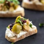 Mixed Olive and Whipped Feta Crostini - An incredibly easy appetizer that will wow your party guests!