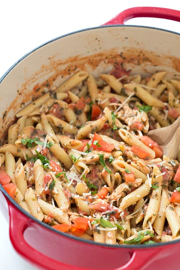 20-Minute Tuscan Chicken with Penne Pasta - Gal on a Mission