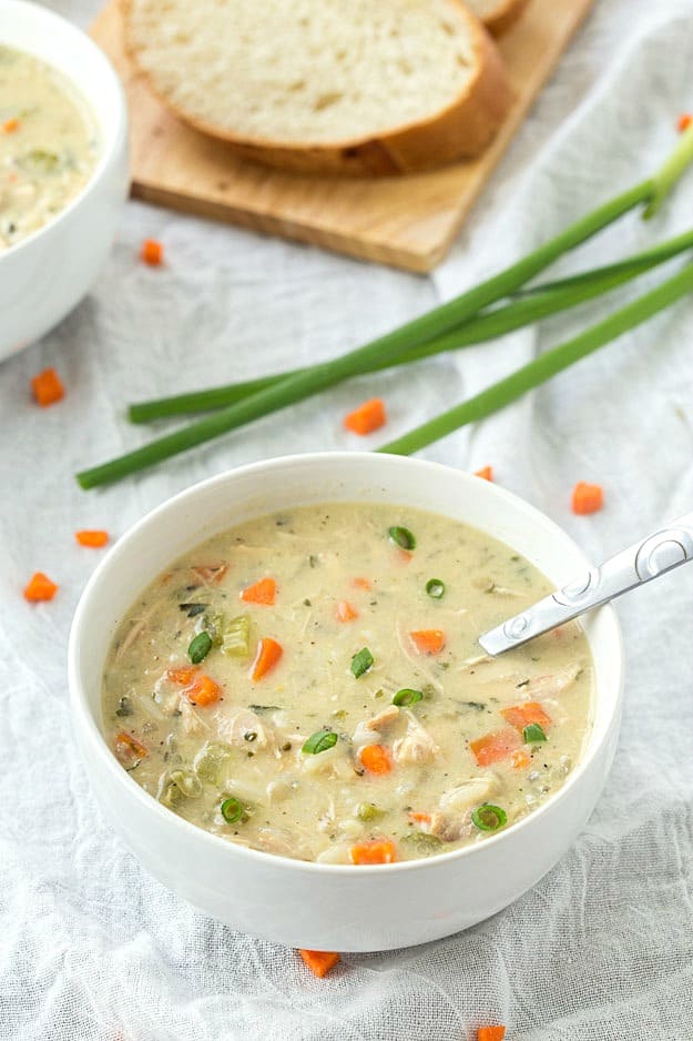 Creamy Chicken and Rice Soup - Recipe Girl