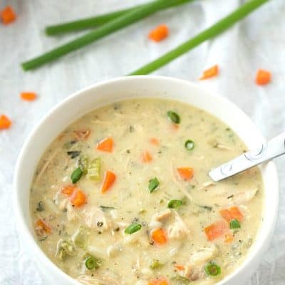 Copycat Panera Chicken and Wild Rice Soup Recipe - The best soup ever! It's creamy, flavorful, and filling. Made with easy pantry ingredients. Can be made in the crockpot or a soup pot, so easy either way!