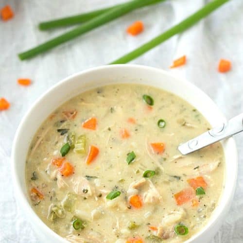 Copycat Panera Chicken and Wild Rice Soup Recipe - The best soup ever! It's creamy, flavorful, and filling. Made with easy pantry ingredients. Can be made in the crockpot or a soup pot, so easy either way!