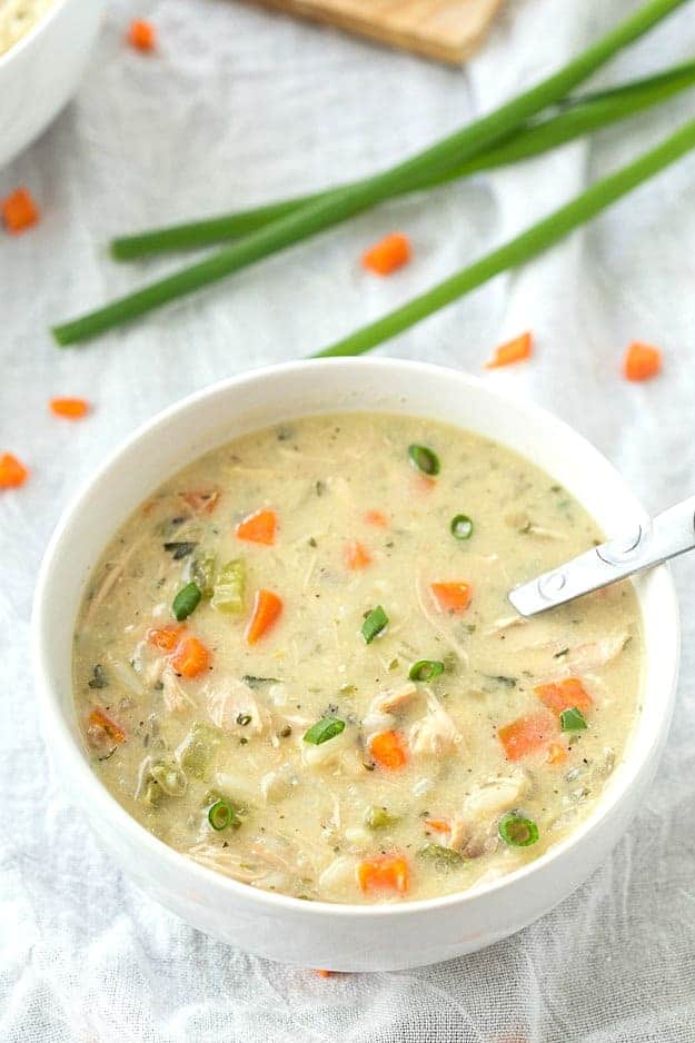 Creamy Chicken and Wild Rice Soup (With Meal Prep Instructions)