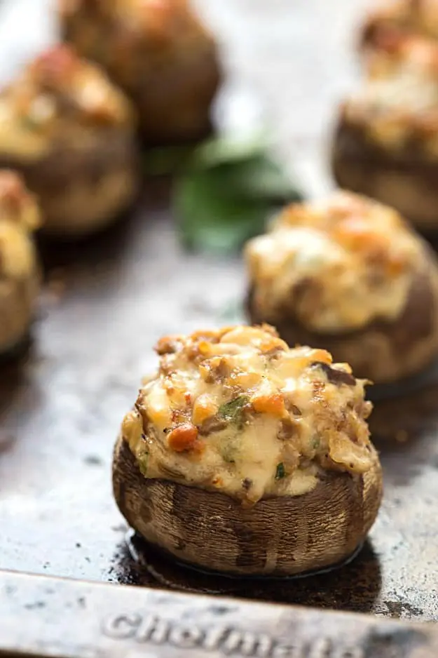 Italian Stuffed Mushrooms with Sausage