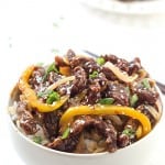 Crispy Spicy Sesame Beef Recipe - Tender and crispy beef stir-fry made with real pantry ingredients! Skip the take-out and made this instead! Add an extra cup of broccoli to make your favorite take-out dish at home!