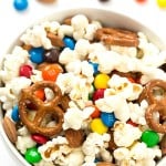 Salty and Sweet Popcorn Snack Mix - Crunchy, salty, sweet, and very addicting! Perfect for a DIY snack mix bar! Very versatile and you can add any toppings you would like.