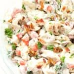BLT Tortellini Salad - The perfect cold pasta salad perfect for any potluck, picnic, or your summer barbecues. This tortellini salad will be a huge hit whenever you take it!