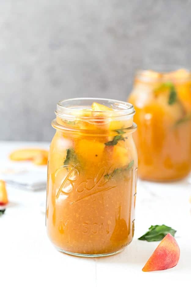 Peach Mint Iced Tea - Feed Your Potential