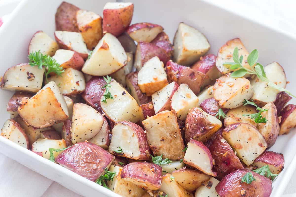 Garlic Roasted Red Potatoes Gal on a Mission