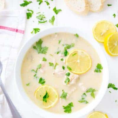 Instant Pot Greek Lemon Chicken Soup is a light greek soup that combines simple ingredients that results in a refreshing meal or a great starter! Perfect for Sunday supper with the family. 