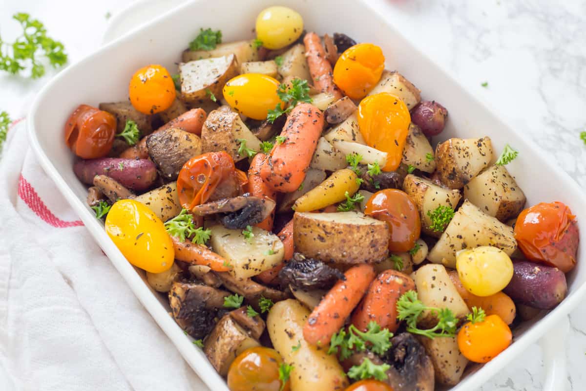 Easy Italian Roasted Vegetables Gal On A Mission